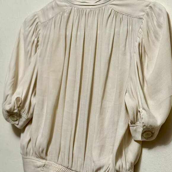 Free People Adorable White Silk Blouse Romantic Style size XS - Picture 7 of 11